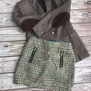 Knitted J. Crew Multicolored Skirt